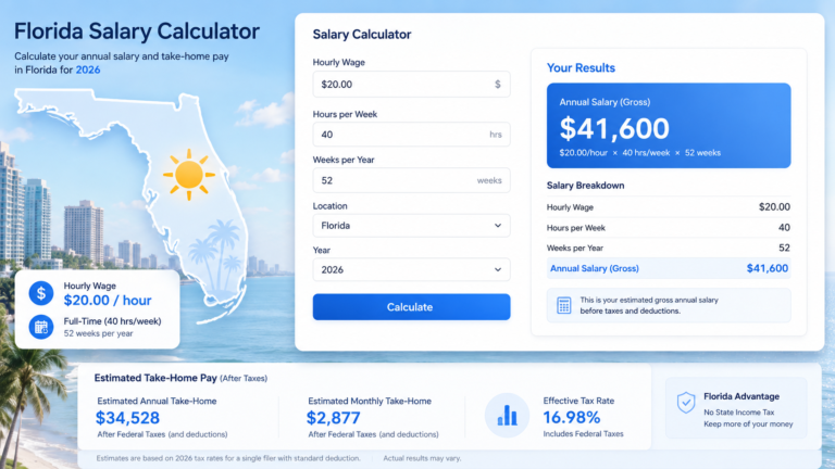 $20 an Hour After Taxes in Florida: Your Net Pay Guide 2025
