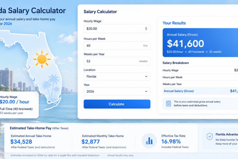 $20 an Hour After Taxes in Florida: Your Net Pay Guide 2025