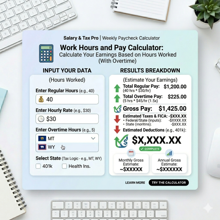 Work Hours and Pay Calculator: Calculate Your Earnings Based on Hours Worked (With Overtime)