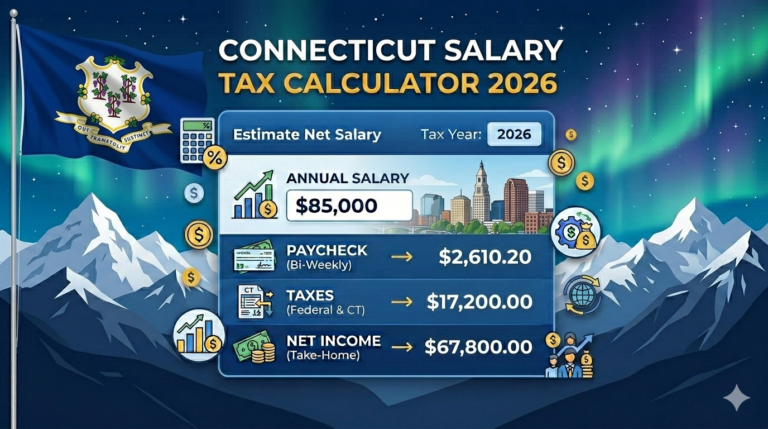 Connecticut Salary Tax Calculator 2026 – Calculate Income Tax and Net Salary