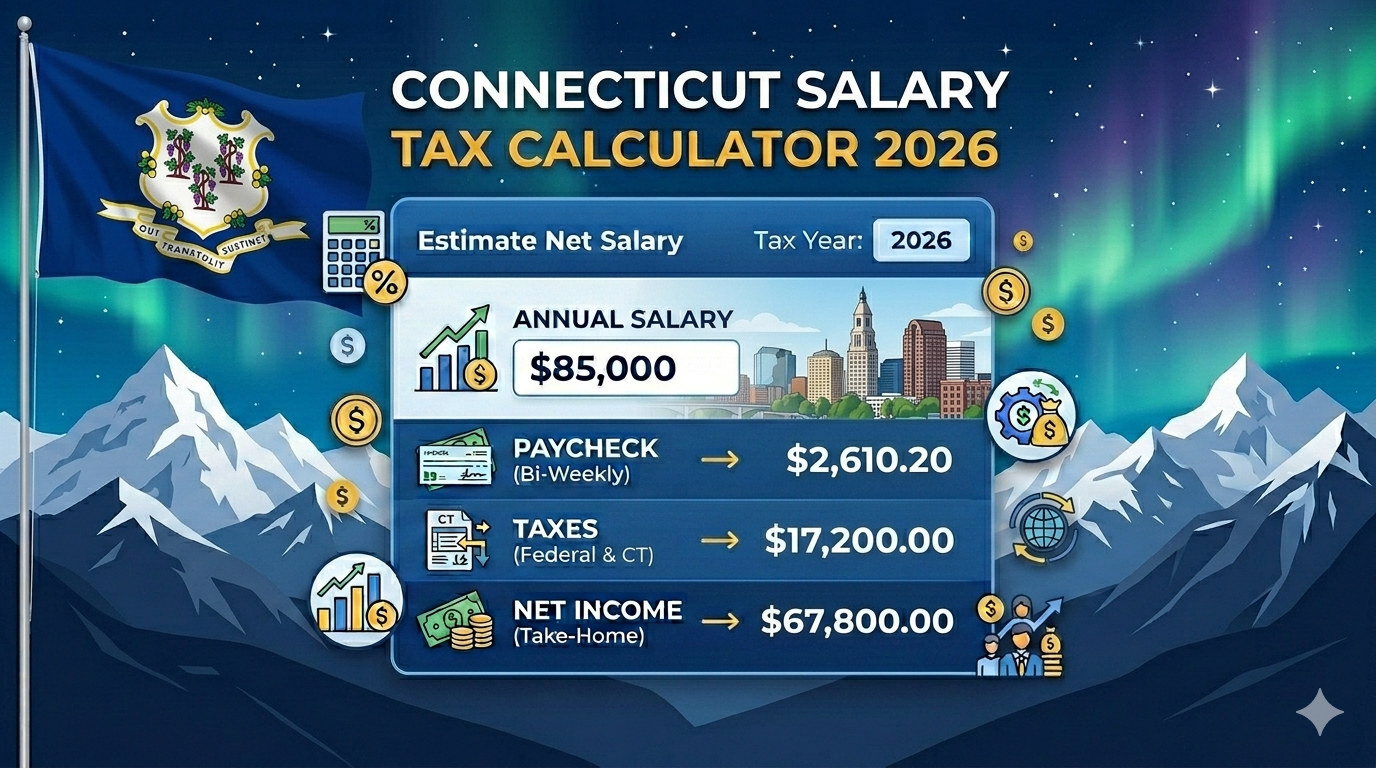 Connecticut Salary Tax Calculator 2026 – Calculate Income Tax and Net Salary
