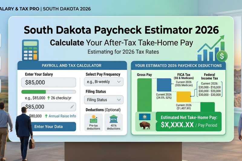 South Dakota Paycheck Estimator 2026 | Calculate Your After-Tax Take-Home Pay