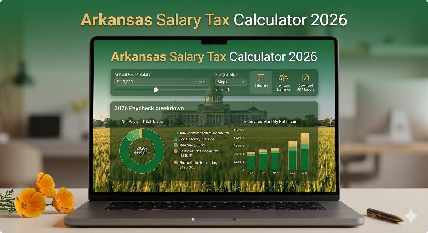 Arkansas Salary Tax Calculator 2026 – Salary After Tax Calculator for Employees