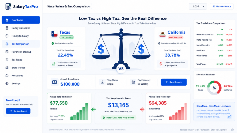 States with the Lowest Income Taxes vs Highest: 2026 Comparison & Calculator