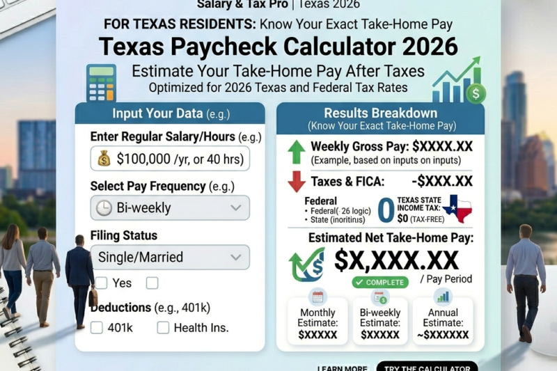 Texas Paycheck Calculator 2026: Know Your Take‑Home Pay