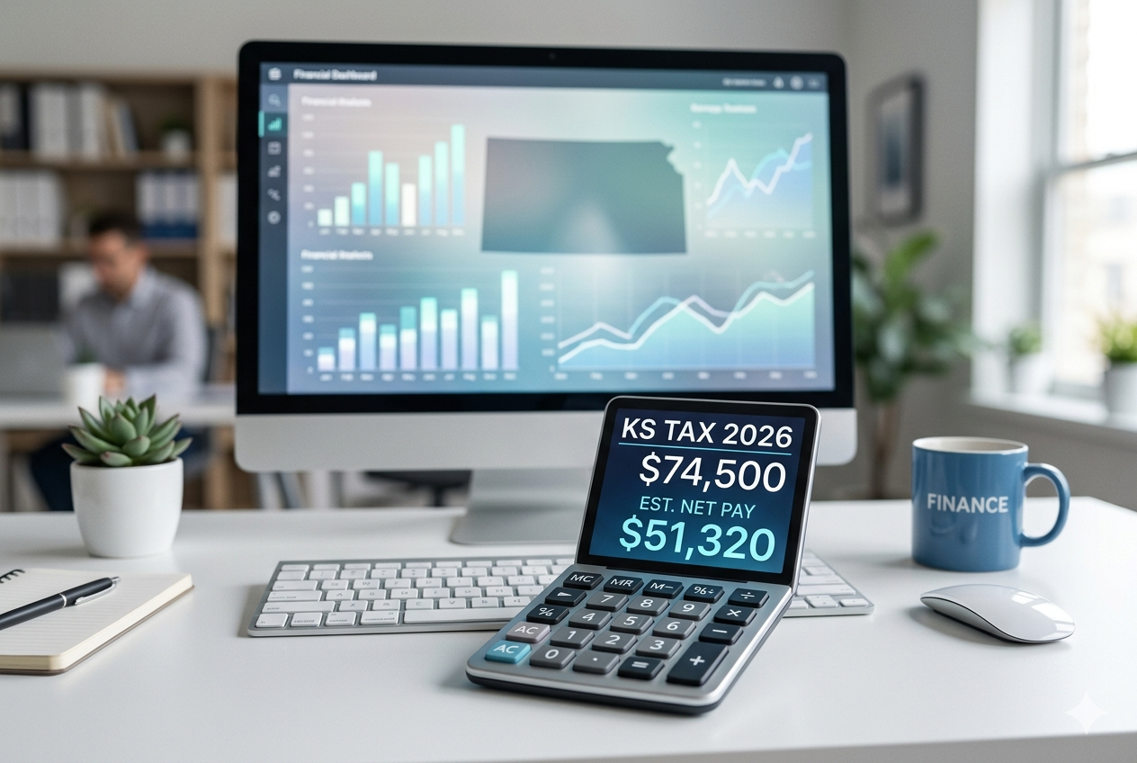 Kansas Salary Tax Calculator 2026 – Estimate Your Paycheck After Taxes